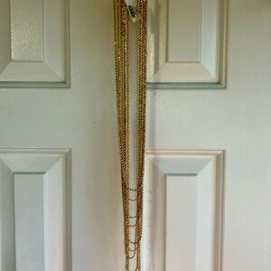 Chico’s gold multi strand necklace